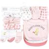 image:imageHudson Baby Baby Caps Or Headbands Bibs Mittens and Socks 12pc SetPink Farm