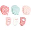 image:imageHudson Baby Baby Caps Or Headbands Bibs Mittens and Socks 12pc SetPink Woodland