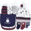 image:imageHudson Baby Baby Caps Or Headbands Bibs Mittens and Socks 12pc SetSports