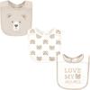 image:imageHudson Baby Baby Caps Or Headbands Bibs Mittens and Socks 12pc SetTaupe Bear