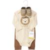 image:imageHudson Baby Baby Cotton Bodysuit Pant and Shoe SetBrave Lion