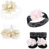 image:imageHudson Baby Baby Girls 8pc Headband and Socks SetLace Flower