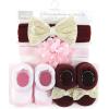 image:imageHudson Baby Baby Girls 8pc Headband and Socks SetLace Flower