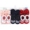 image:imageHudson Baby Girls Headband and Socks GiftsetRed Navy Bows Green Purple