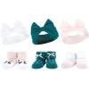 image:imageHudson Baby Girls Headband and Socks GiftsetTeal Coral Teal Pink