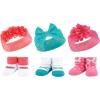 image:imageHudson Baby Girls Headband and Socks GiftsetTeal Coral Teal Pink