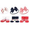 image:imageHudson Baby Girls Headband and Socks GiftsetWatermelon Navy Coral