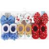 image:imageHudson Baby Girls Headband and Socks GiftsetWildflower Red Blue