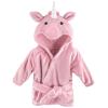 image:imageHudson Baby Unisex Baby 2Pc Plush Animal Face Bathrobe Pig Gray Zebra 09 MonthsPink Unicorn Bunny