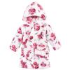 image:imageHudson Baby Unisex Baby 2Pc Plush Animal Face Bathrobe Pig Gray Zebra 09 MonthsRose Floral