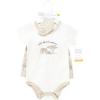 image:imageHudson Baby Unisex Baby Bodysuit Short and Sock 3Piece SetBeige Safari