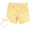 image:imageHudson Baby Unisex Baby Bodysuit Short and Sock 3Piece SetBlue Sunshine