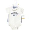 image:imageHudson Baby Unisex Baby Bodysuit Short and Sock 3Piece SetMamas Boy Blue Star