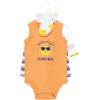 image:imageHudson Baby Unisex Baby Bodysuit Short and Sock 3Piece SetOrange Sunshine