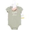 image:imageHudson Baby Unisex Baby Bodysuit Short and Sock 3Piece SetPink Sage Floral
