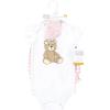 image:imageHudson Baby Unisex Baby Bodysuit Short and Sock 3Piece SetPink Teddy Bear