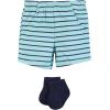 image:imageHudson Baby Unisex Baby Bodysuit Short and Sock 3Piece SetSea Octopus