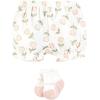 image:imageHudson Baby Unisex Baby Bodysuit Short and Sock 3Piece SetSoft Pink Basic Tulip
