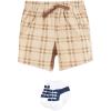 image:imageHudson Baby Unisex Baby Bodysuit Short and Sock 3Piece SetStud Muffin
