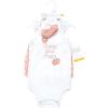 image:imageHudson Baby Unisex Baby Bodysuit Short and Sock 3Piece SetSweet Peach