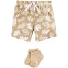 image:imageHudson Baby Unisex Baby Bodysuit Short and Sock 3Piece SetWild Little One