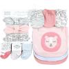 image:imageHudson Baby Unisex Baby Caps Or Headbands Bibs Mittens and Socks 12pc SetPink Safari