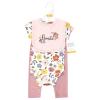 image:imageHudson Baby Unisex Baby Cotton Bodysuit Pant and Bib Set Peace Love Flowers NewbornBonita