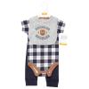 image:imageHudson Baby Unisex Baby Cotton Bodysuit Pant and Bib Set Peace Love Flowers NewbornFootball Huddles