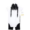 image:imageHudson Baby Unisex Baby Cotton Bodysuit Pant and Shoe SetBlack Gingham Bow Tie