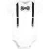 image:imageHudson Baby Unisex Baby Cotton Bodysuit Pant and Shoe SetBlack Gingham Bow Tie