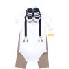 image:imageHudson Baby Unisex Baby Cotton Bodysuit Pant and Shoe SetBlue Gingham Bow Tie