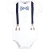 image:imageHudson Baby Unisex Baby Cotton Bodysuit Pant and Shoe SetBlue Gingham Bow Tie