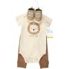 image:imageHudson Baby Unisex Baby Cotton Bodysuit Pant and Shoe SetBrave Lion