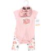 image:imageHudson Baby Unisex Baby Cotton Bodysuit Pant and Shoe SetGirl Forest