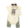 image:imageHudson Baby Unisex Baby Cotton Bodysuit Pant and Shoe SetGoing on Safari Short Sleeve