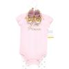 image:imageHudson Baby Unisex Baby Cotton Bodysuit Pant and Shoe SetGold Little Princess
