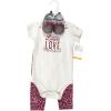 image:imageHudson Baby Unisex Baby Cotton Bodysuit Pant and Shoe SetLittle Love Flowers