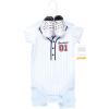 image:imageHudson Baby Unisex Baby Cotton Bodysuit Pant and Shoe SetLt Blue Baseball