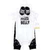 image:imageHudson Baby Unisex Baby Cotton Bodysuit Pant and Shoe SetModern Milk Belly