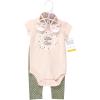 image:imageHudson Baby Unisex Baby Cotton Bodysuit Pant and Shoe SetSage Floral Wreath Short Sleeve