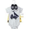 image:imageHudson Baby Unisex Baby Cotton Bodysuit Shorts and Shoe SetConstruction Trucks