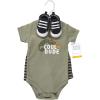 image:imageHudson Baby Unisex Baby Cotton Bodysuit Shorts and Shoe SetCool Dude