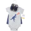image:imageHudson Baby Unisex Baby Cotton Bodysuit Shorts and Shoe SetDino Roar