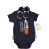 image:imageHudson Baby Unisex Baby Cotton Bodysuit Shorts and Shoe SetOuter Space