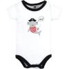 image:imageHudson Baby Unisex Baby Cotton Bodysuit Shorts and Shoe SetPirate Shark