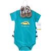 image:imageHudson Baby Unisex Baby Cotton Bodysuit Shorts and Shoe SetSurfer Dude