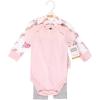 image:imageHudson Baby Unisex Baby Cotton Hoodie Bodysuit or Tee Top and Pant SetPink Floral Baby