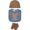 image:imageHudson Baby Unisex Baby Cotton Layette SetBlue Brown Little Bear