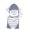 image:imageHudson Baby Unisex Baby Cotton Layette SetBlue Suspenders