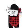 image:imageHudson Baby Unisex Baby Cotton Layette SetBuffalo Plaid Bear